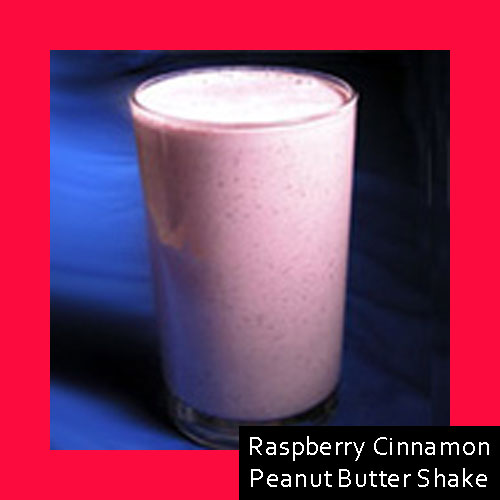 Raspberry Cinnamon Peanut Butter Shake