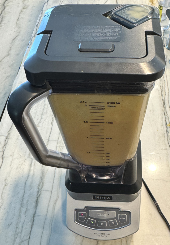 Blend for 30 seconds to 1 minute, until everything is thoroughly combined.