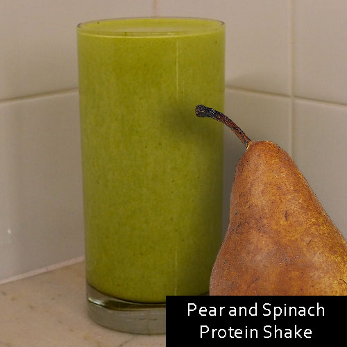 Pear and Spinach Protein Shake