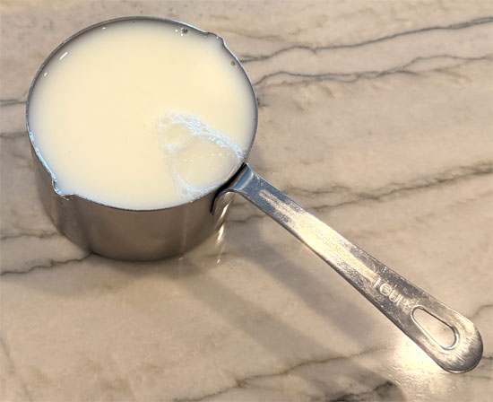 Add all ingredients to a blender. 