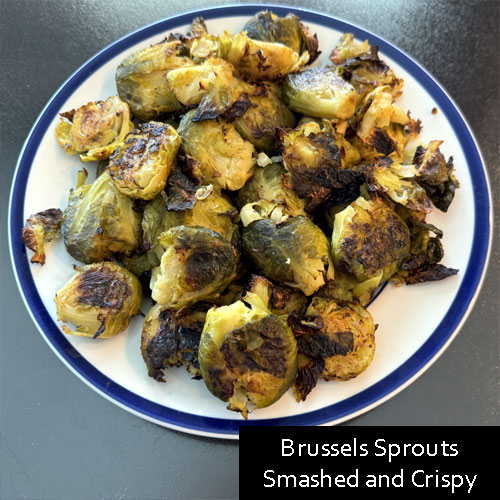 Brussels Sprouts Smashed and Crispy