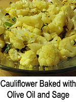 Cauliflower Baked with Olive Oil and Sage