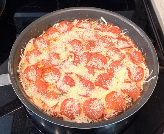 Sprinkle the Parmesan cheese over the top.