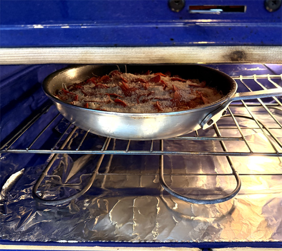 Bake until the cheese is melted and starts to brown and the edges bubble, 15 to 17 minutes. 