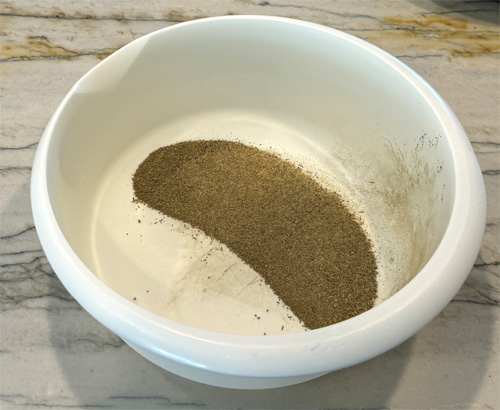 Start by whisking all the spices together in a large bowl. The only ingredient you're not stirring in is the ground turkey.