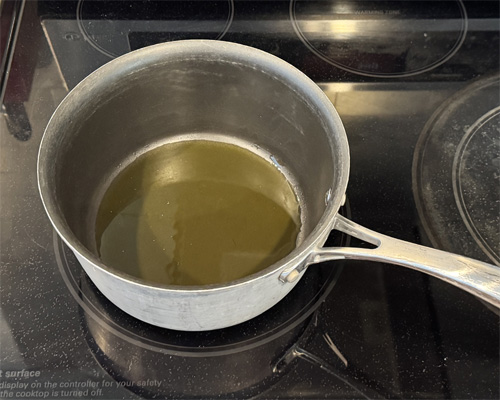In a medium saucepan, heat 1 tablespoon of olive oil over medium heat. Add the rice and stir frequently for 2–3 minutes, until it’s lightly toasted and fragrant.