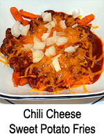 Chili Cheese Sweet Potato Fries