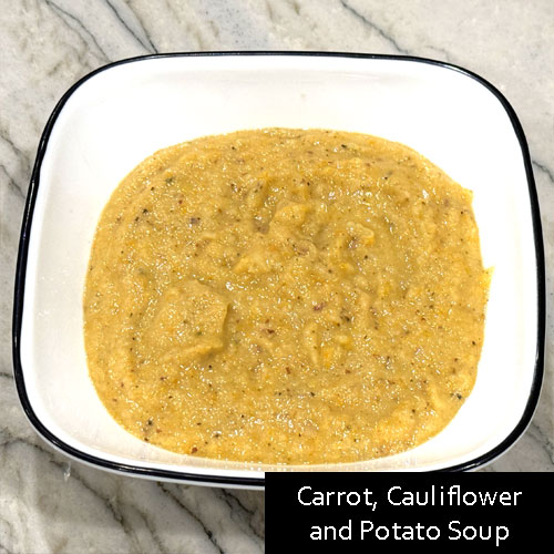 Carrot, Cauliflower and Potato Soup
