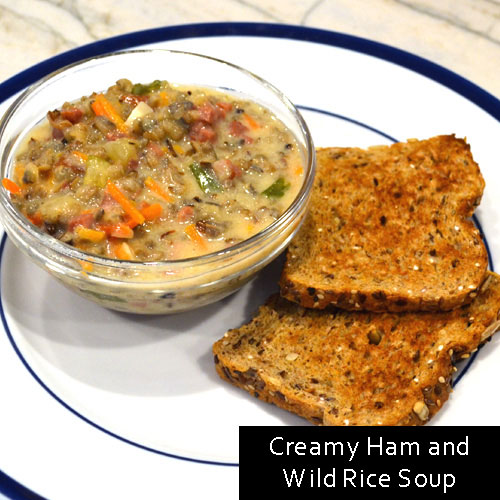 Creamy Ham and Wild Rice Soup - Slow Cooker
