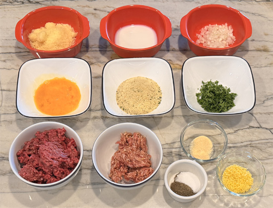 Pesto Italian Wedding Soup Meatball Ingredients