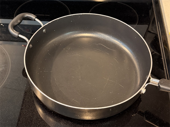 Heat a large saucepan over medium-high heat. 