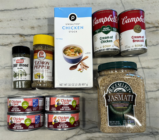 Ingredients for Salmon Soup - Slow Cooker