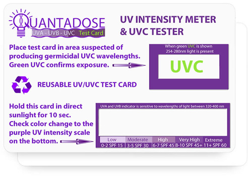 QuantaDose™ UV/UVC INTENSITY CARD