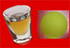 Shot Glass and Ping Pong Ball Picture