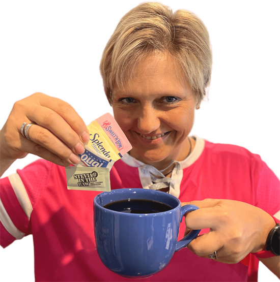 Drinks with artificial sweeteners.