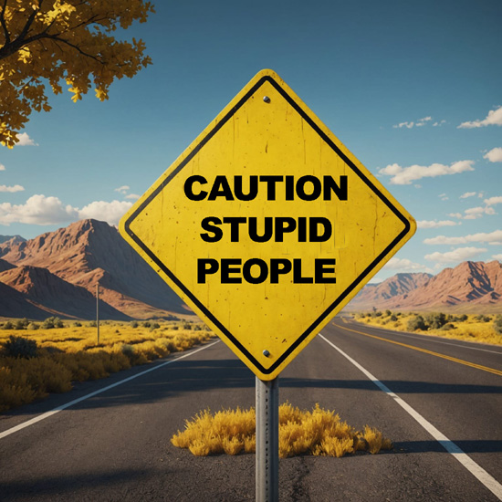 Caution Stupid People