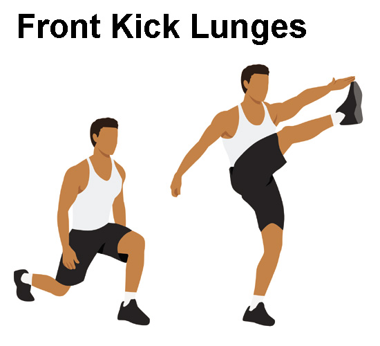 Front Kick Lunges