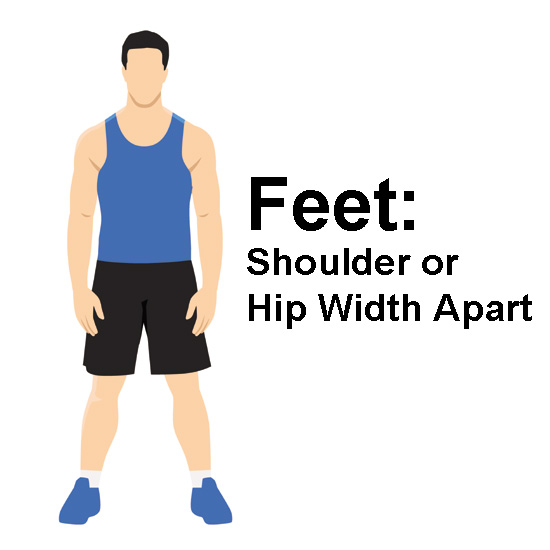 Feet: Shoulder or Hip Width Apart