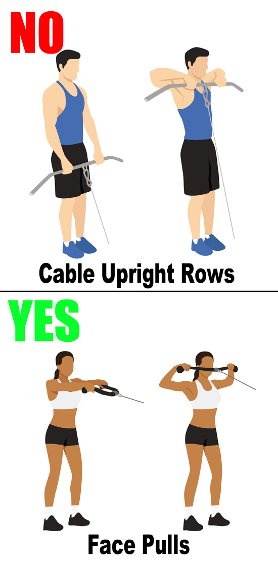 Cable Upright Rows and Face Pulls