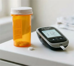 Cholesterol Pills and Glucose Monitor