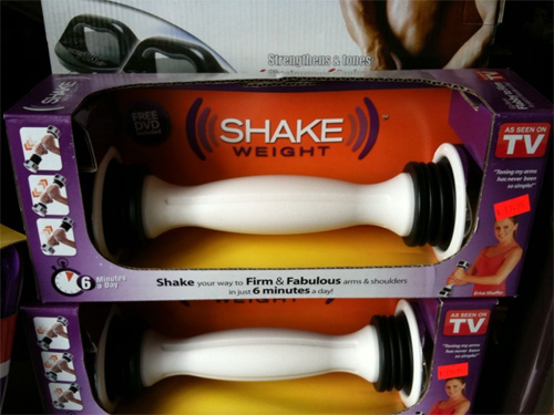 The Shake Weight product for sale in a store by Flicker user: Herrea