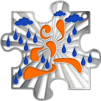 Rain Day Run Medal from Theme Runs