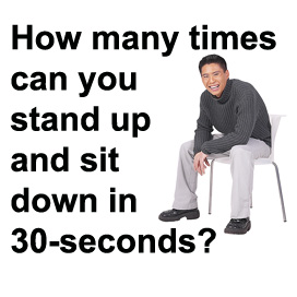 30-Second Chair Stand Test - Part of the Senior Fitness Test