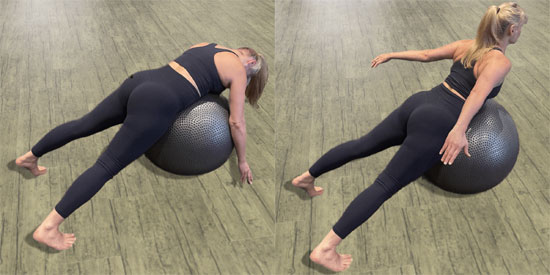 M Extension on Swiss Ball